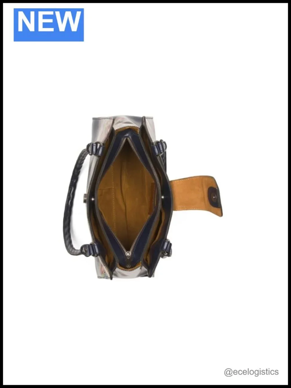 Full-Grain Leather Satchel with Flap and Magnetic Closure